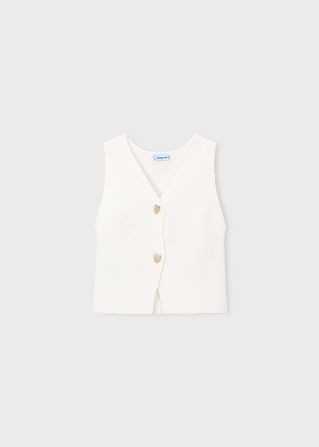 Chaleco tricot · Hueso