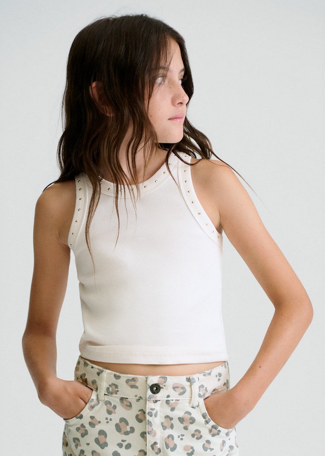 Camiseta tirantes canale · Hueso