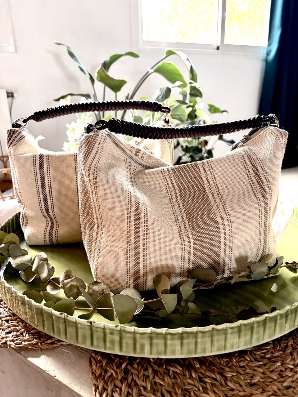 Bolso de rayas