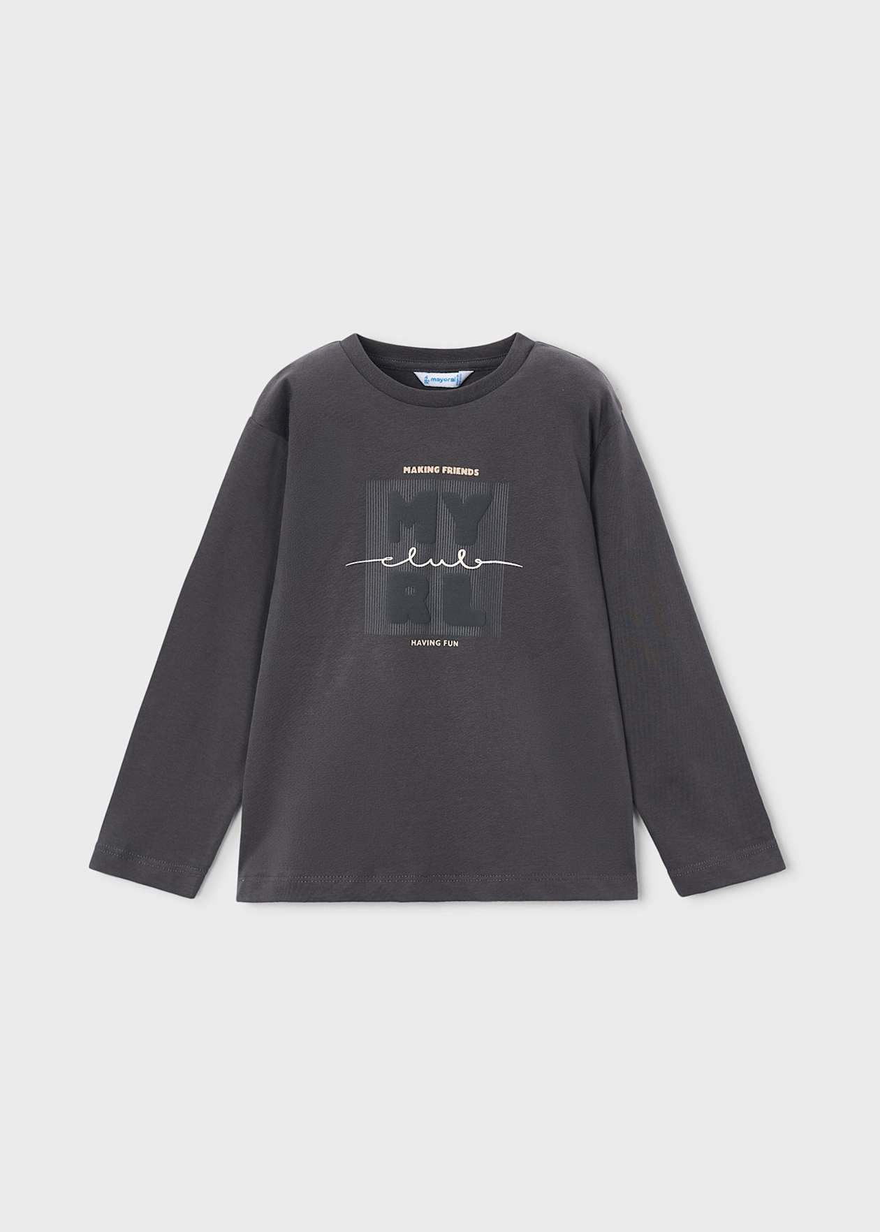 Camiseta m/l basica Pizarra