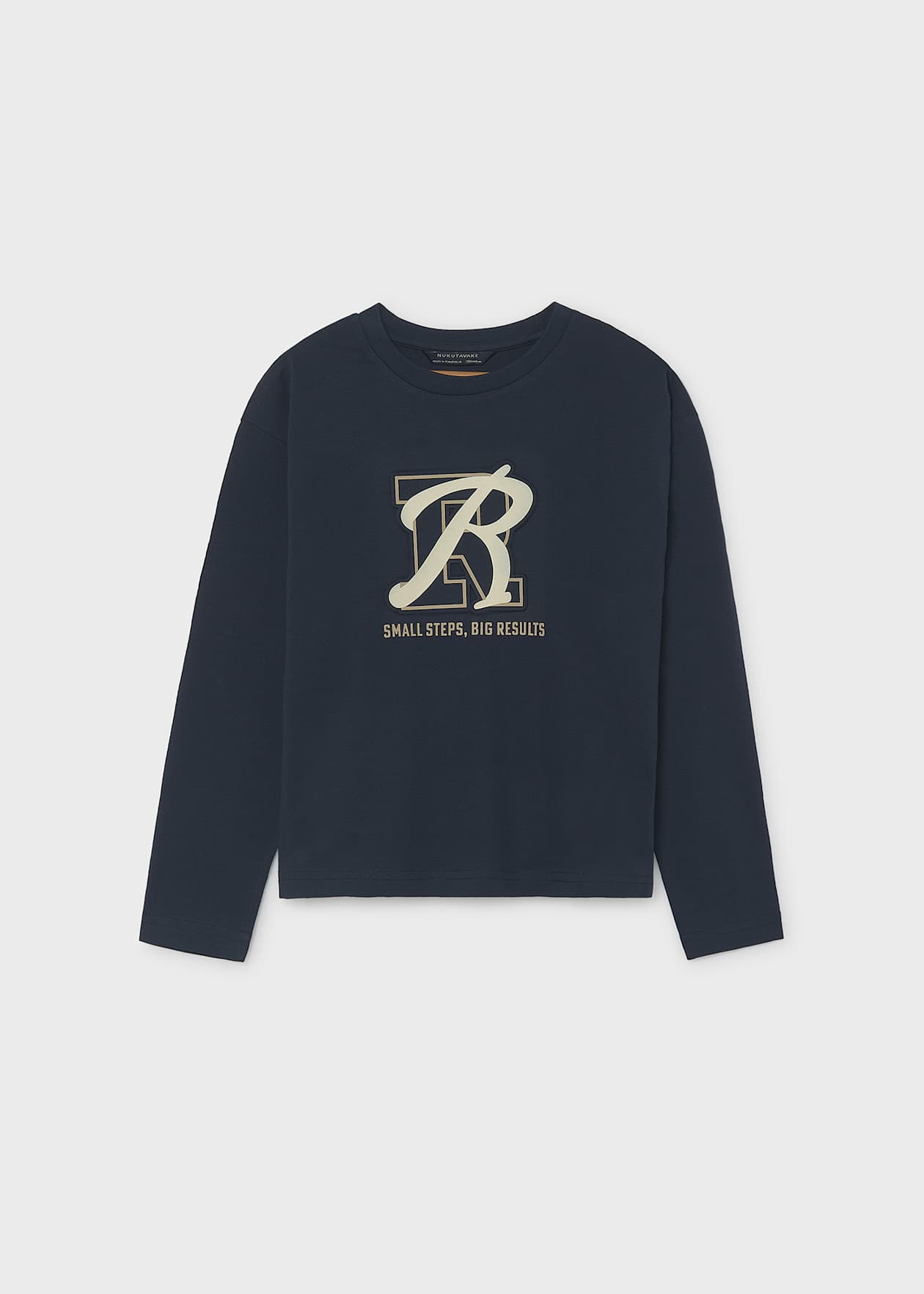 Camiseta m/l embossed Azul
