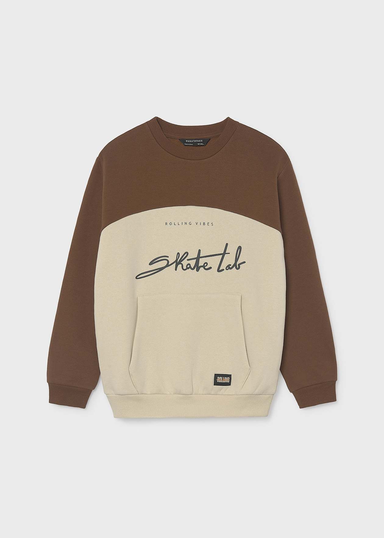 Pullover blocking s/capucha Chocolate